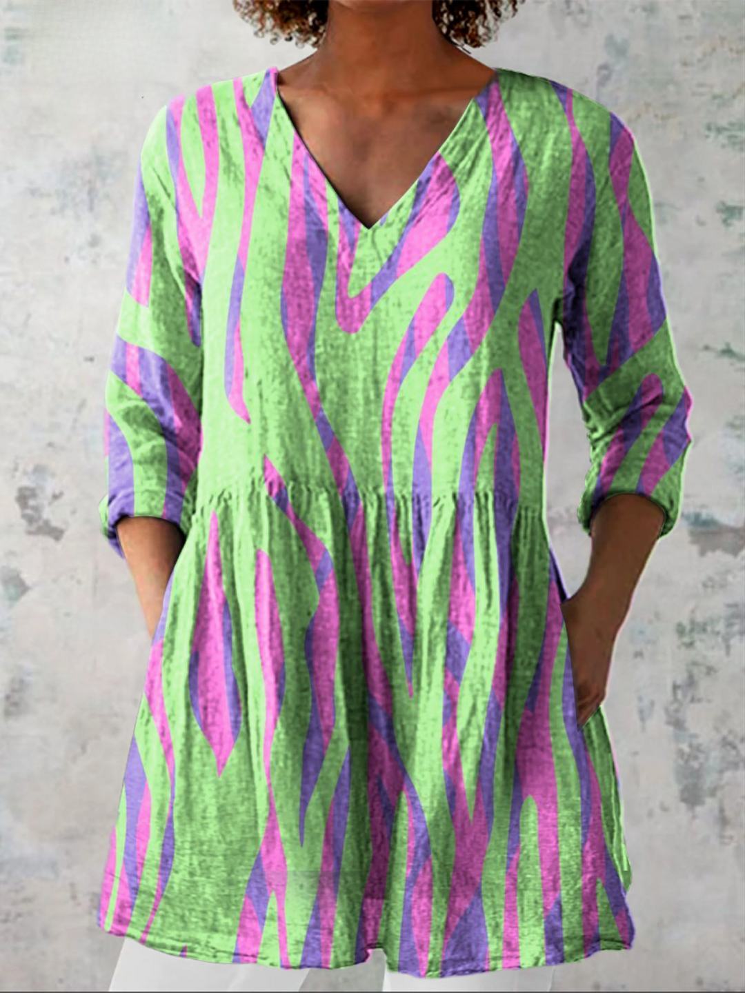 Gisella | Blouse longue en V