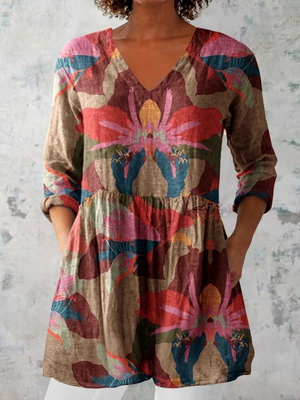 Harmony | Blouse longue à décolleté en V
