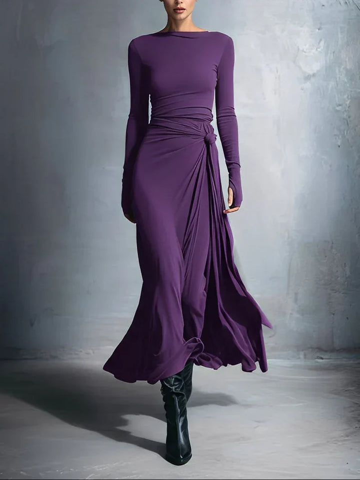 Naiara ❘ Robe maxi avec nœud latéral