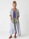 Raina | Robe midi surdimensionnée à poches avec panneau contrasté et broderie