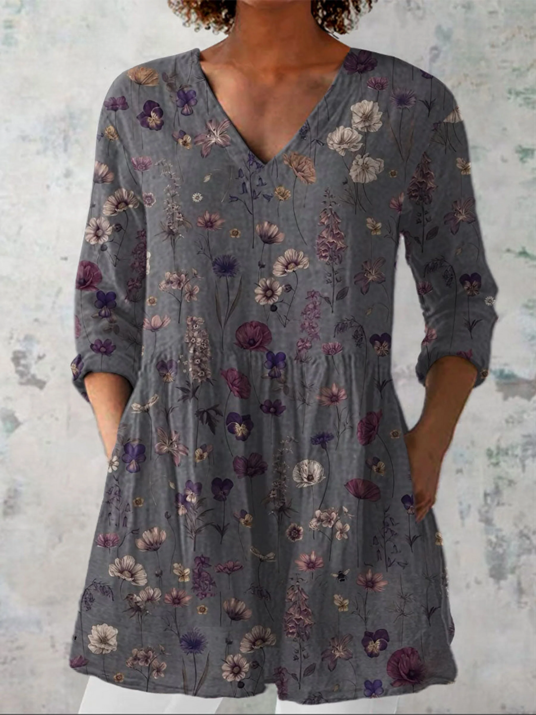 Kassidy | Blouse longue à décolleté en V