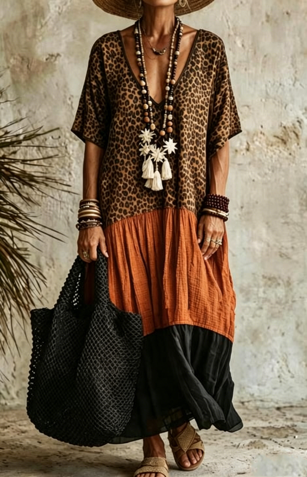 Robe bohémienne élégante et longue pour femmes