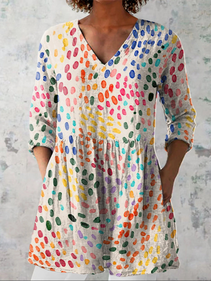 Bernadette | Blouse longue avec décolleté en V
