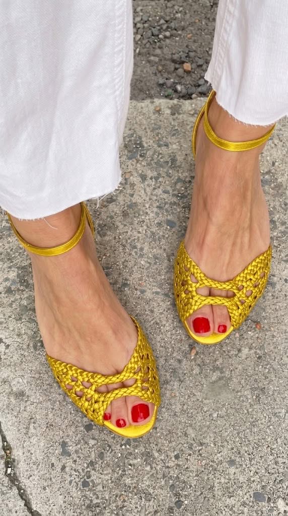 Isadora™ | Sandales Tressées en Or