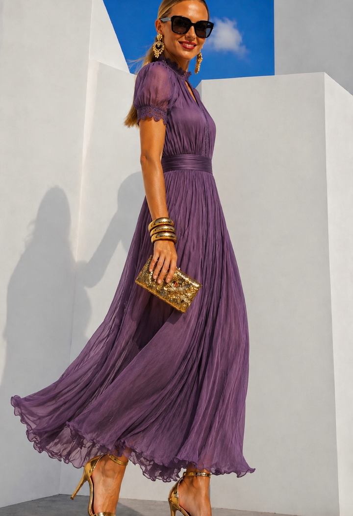Robe Lamberty en chiffon élastique, 4 couleurs tailles (36-48) vidéo