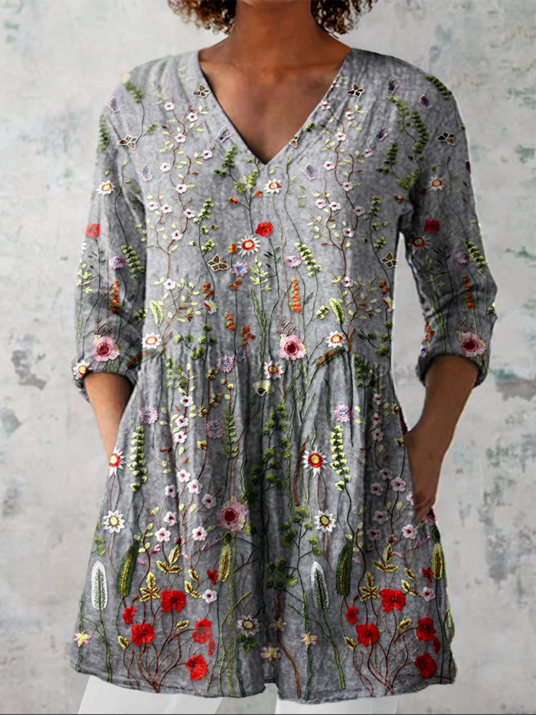 Lana | Blouse longue en V