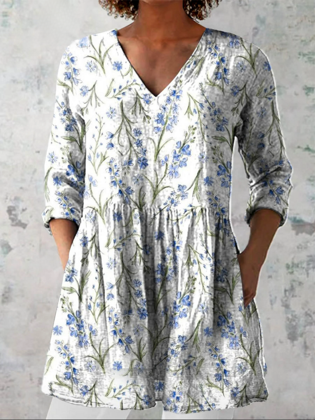 Kara | Blouse longue avec décolleté en V