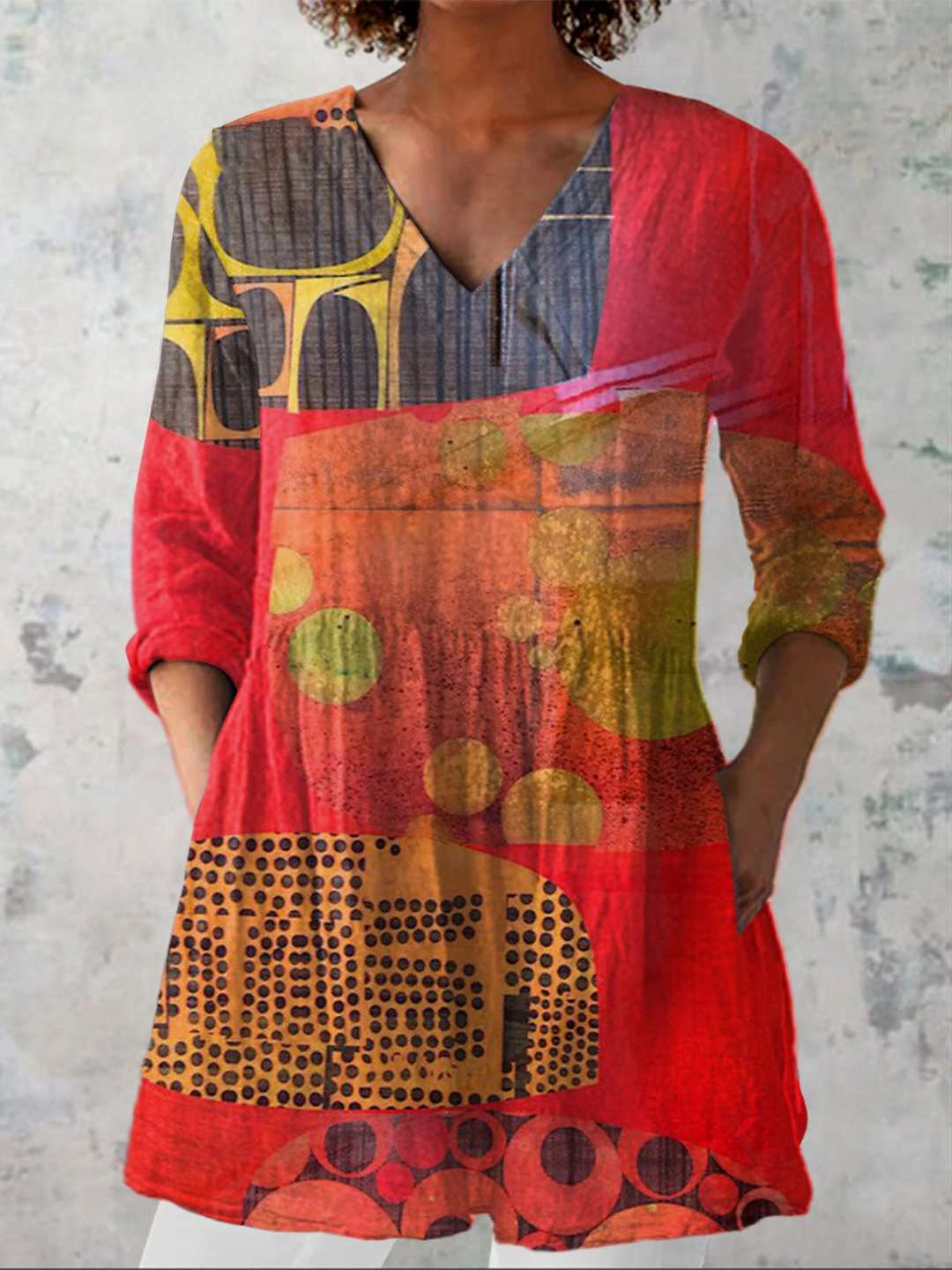 Indira | Blouse longue en V