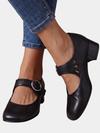 Josephine | Talons Blocs en Cuir Mary Jane