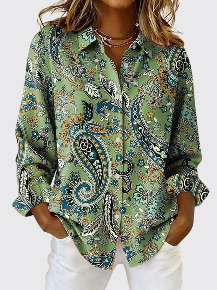 Joanna | Blouse Boutonnée Imprimé Paisley