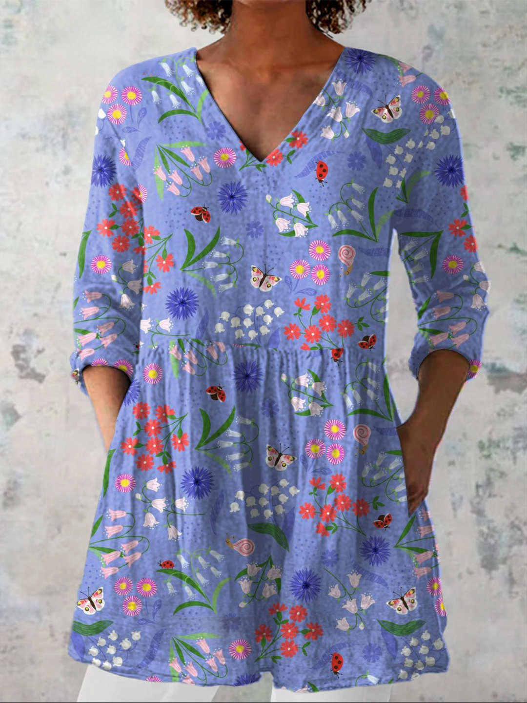 Aileen | Blouse longue à décolleté en V