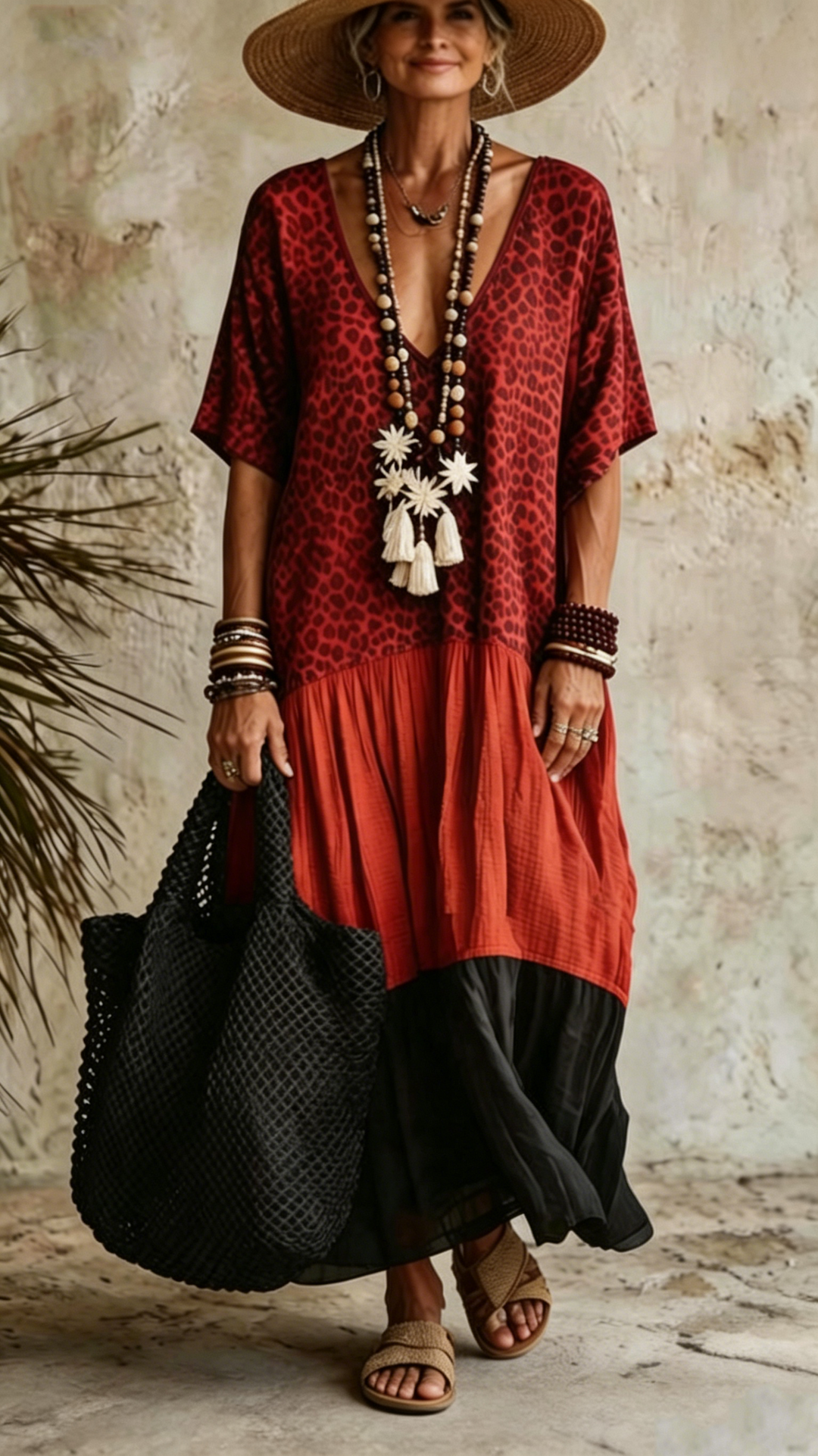 Robe bohémienne élégante et longue pour femmes