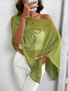 Haut de style cape asymétrique en couleur unie grande taille