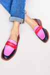 Faius | Mocassins noirs avec des détails colorés