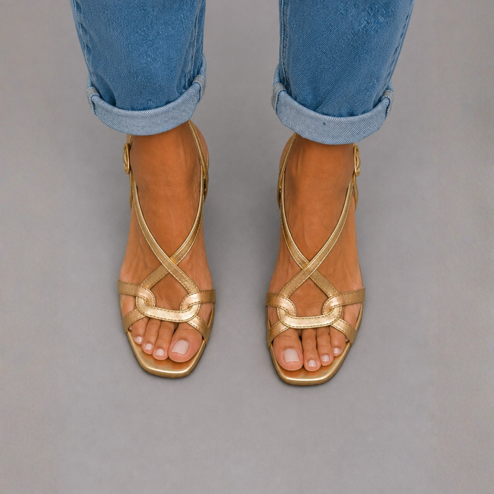 Soleil™ | Sandales Dorées pour un Éclat Estival