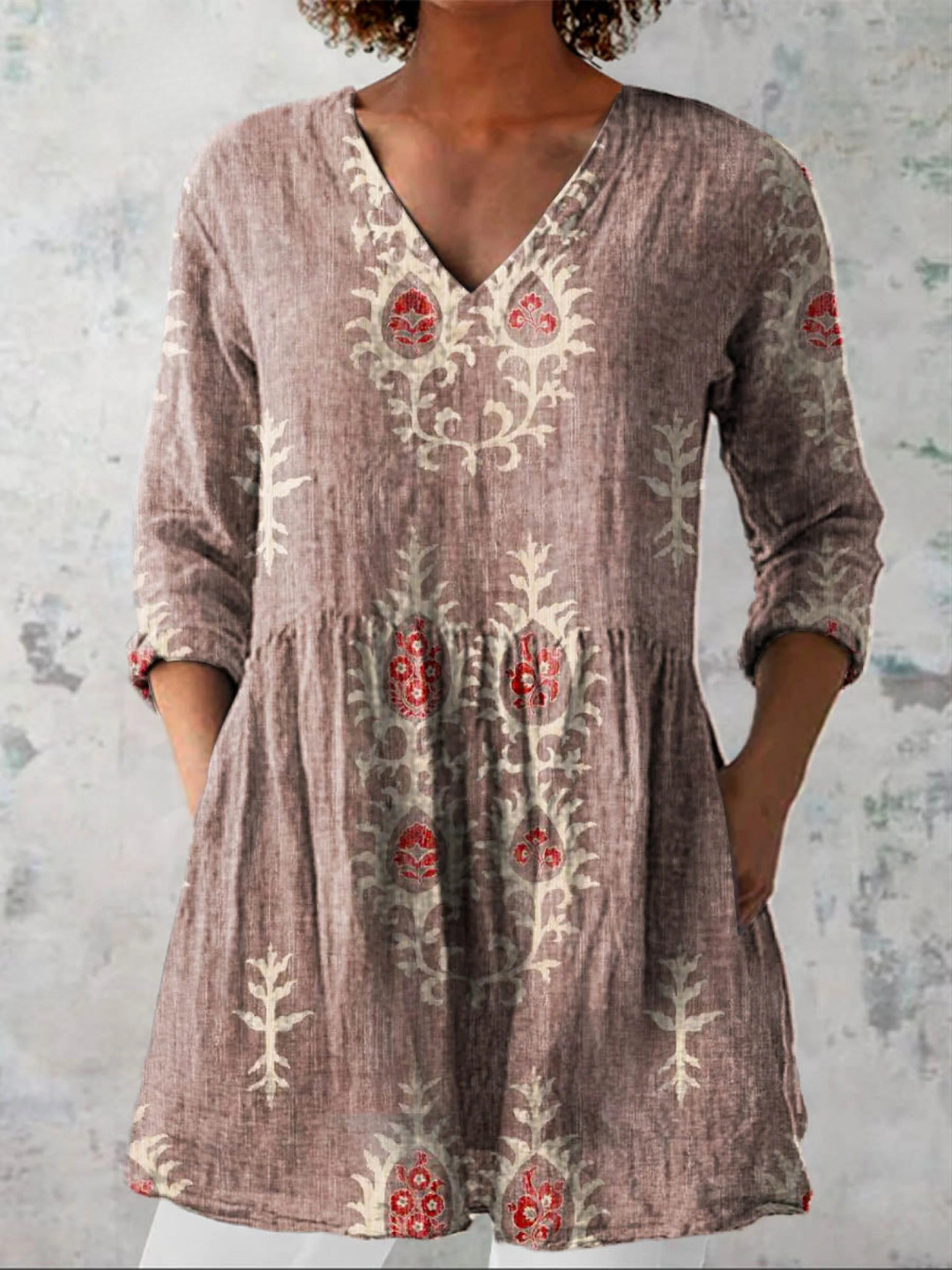 Maeve | Blouse longue avec décolleté en V