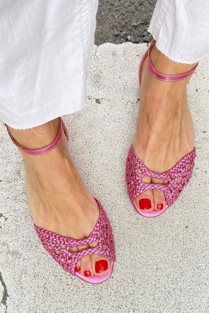 Isadora™ | Sandales Tressées en Or