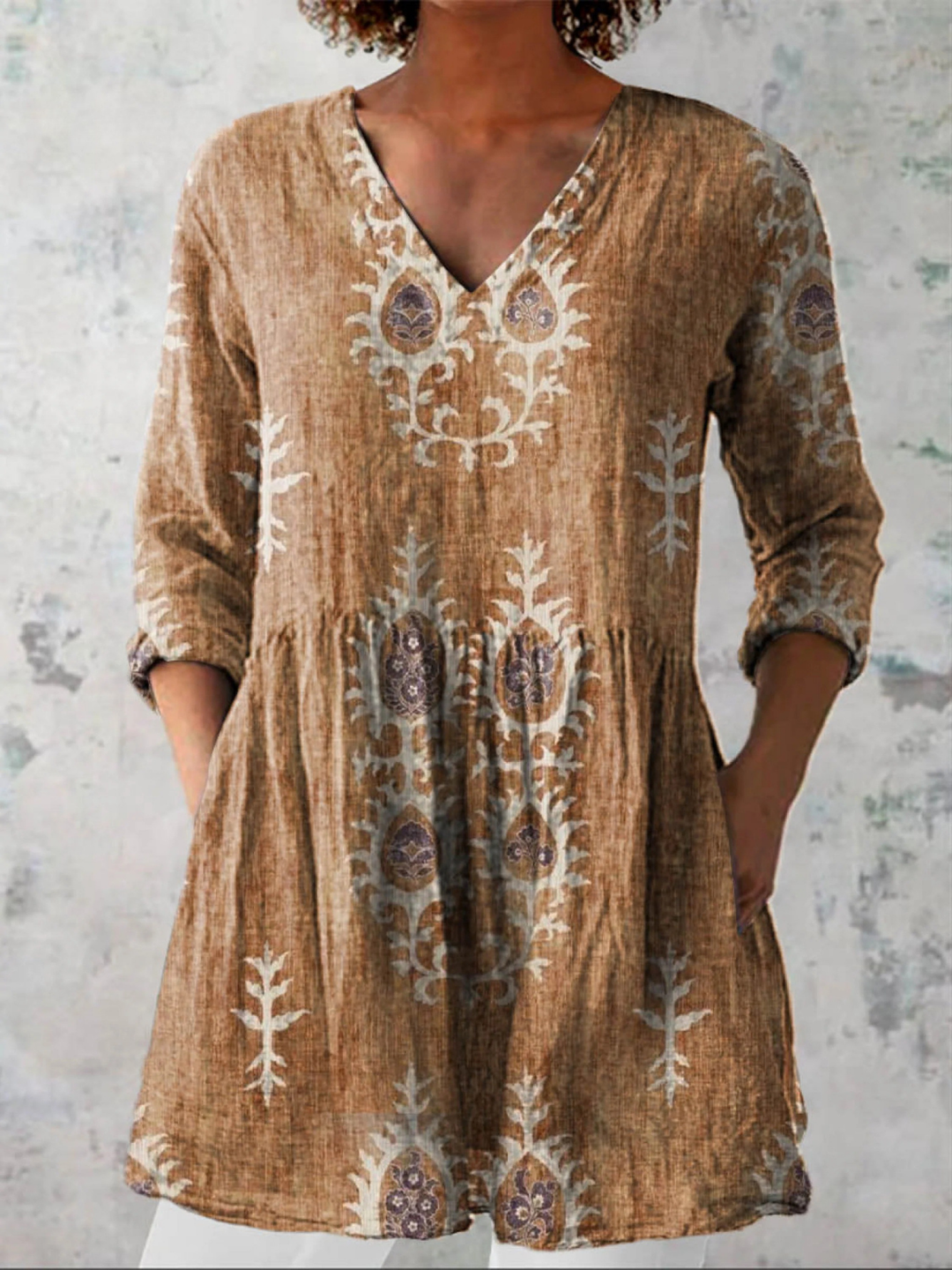 Maeve | Blouse longue avec décolleté en V