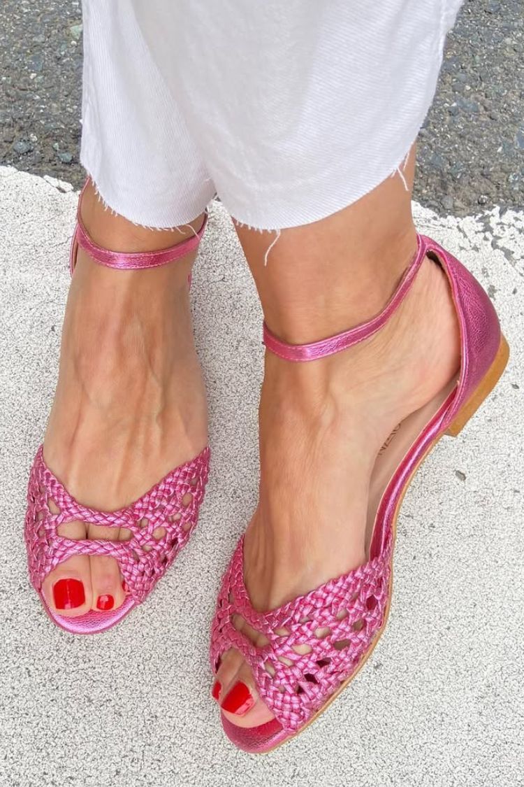 Isadora™ | Sandales Tressées en Or
