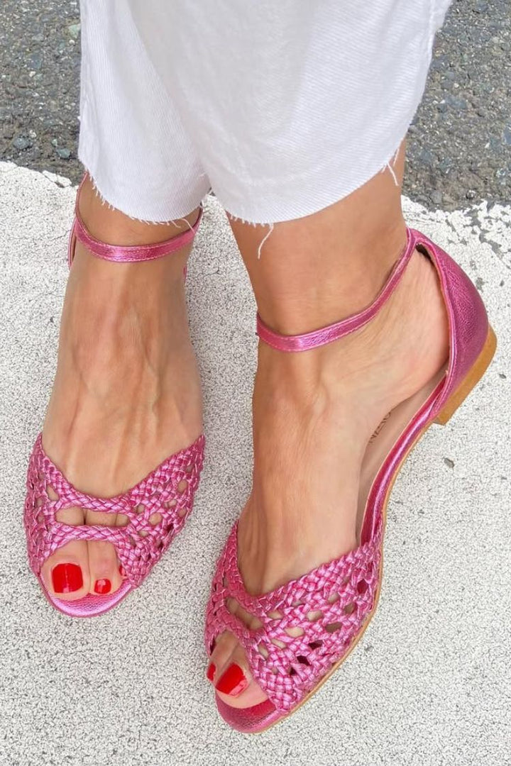 Isadora™ | Sandales Tressées en Or