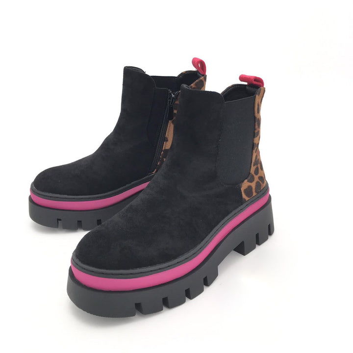 Bottes Fuchsia à Cheville