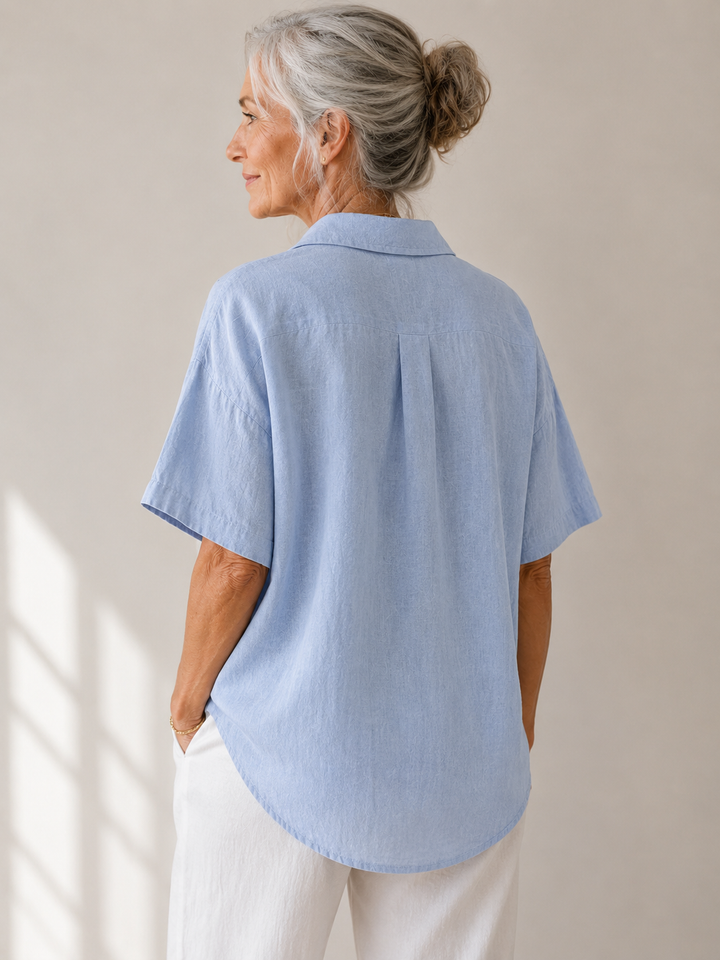 Sonja - Blouse avec col et détail de bouton