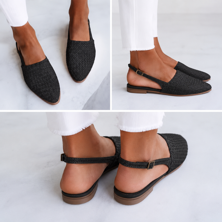 Mocassins Tressés à Bride Arrière