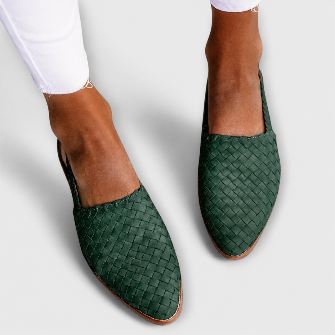 Mocassins Tressés à Bride Arrière