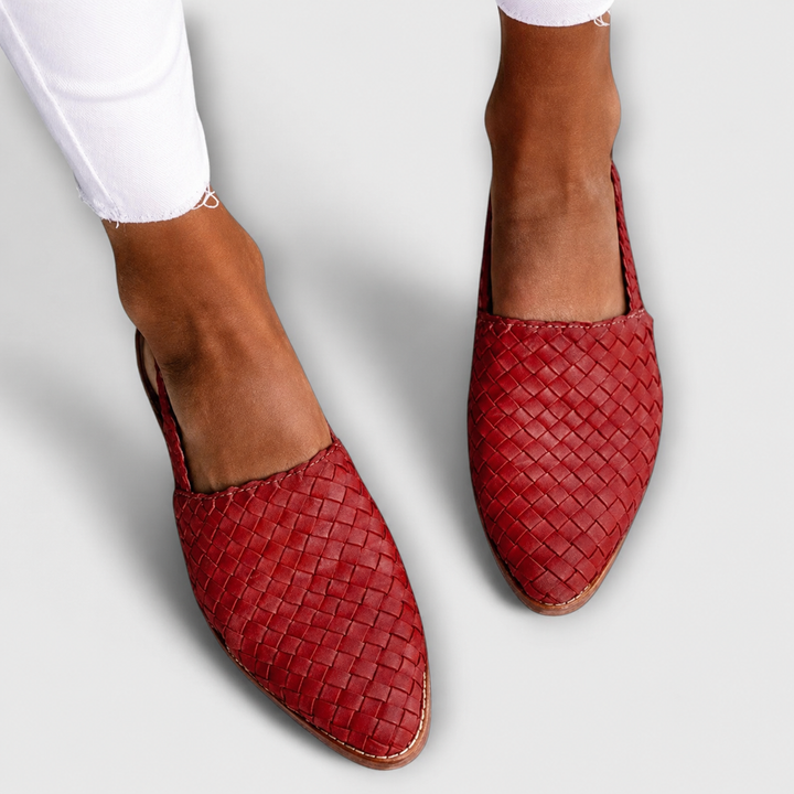 Mocassins Tressés à Bride Arrière
