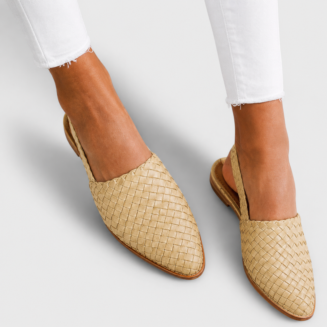 Mocassins Tressés à Bride Arrière