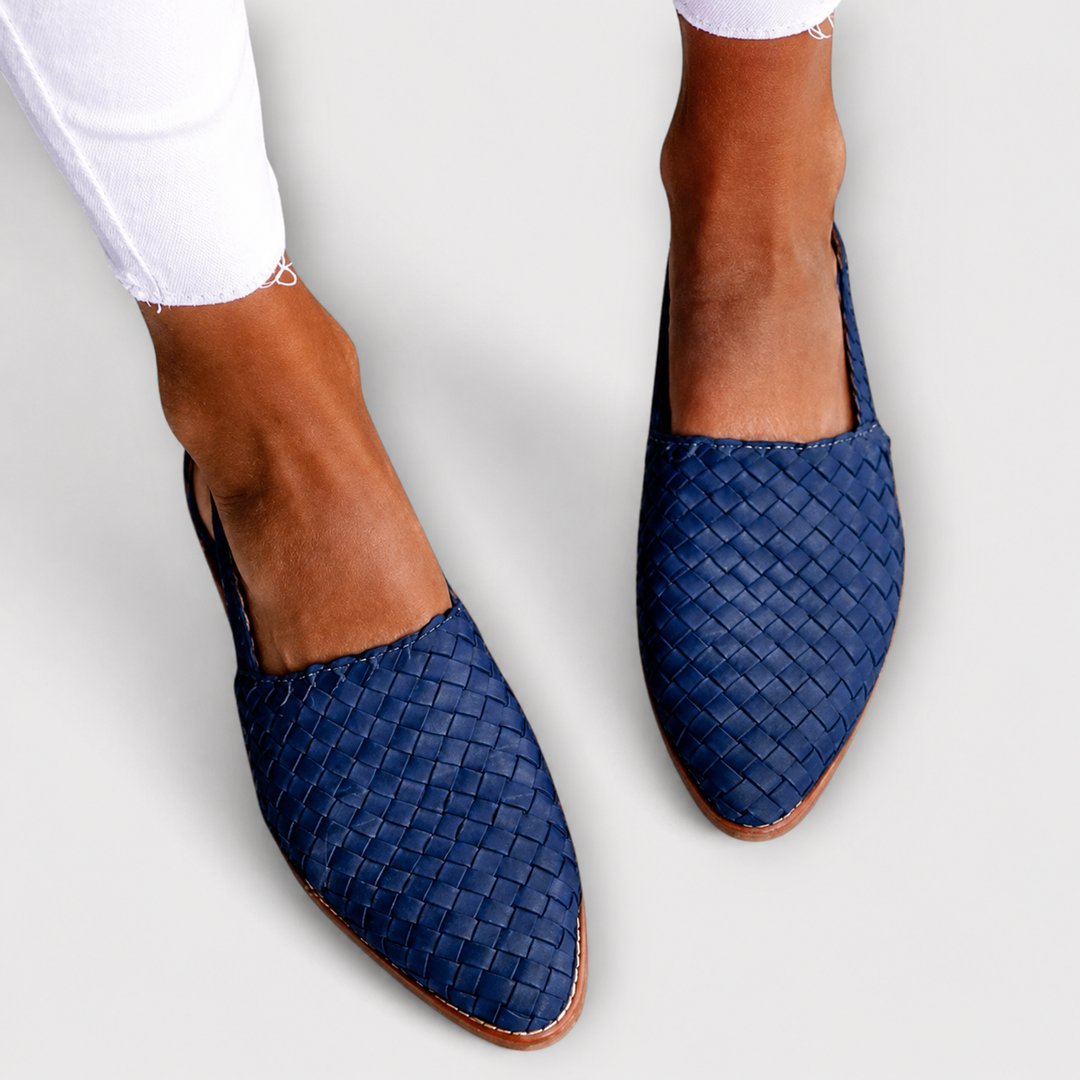 Mocassins Tressés à Bride Arrière