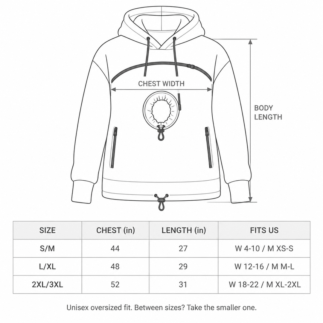 Hoodie de transport pour chat — Poche frontale zippée