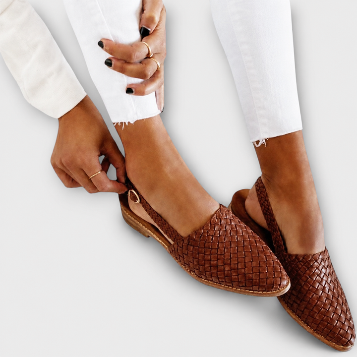 Mocassins Tressés à Bride Arrière