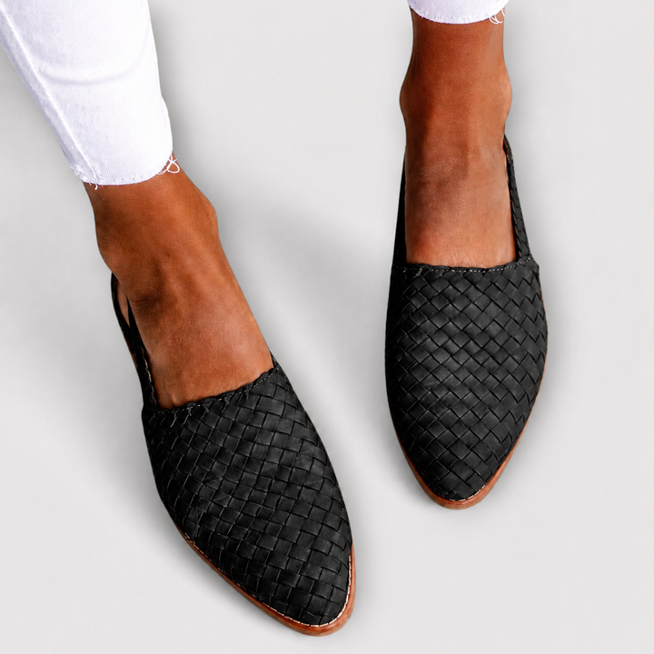 Mocassins Tressés à Bride Arrière