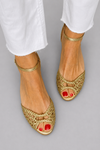 Isadora™ | Sandales Tressées en Or