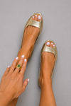 Adelina™ | Sandales Dorées Chic et Confort