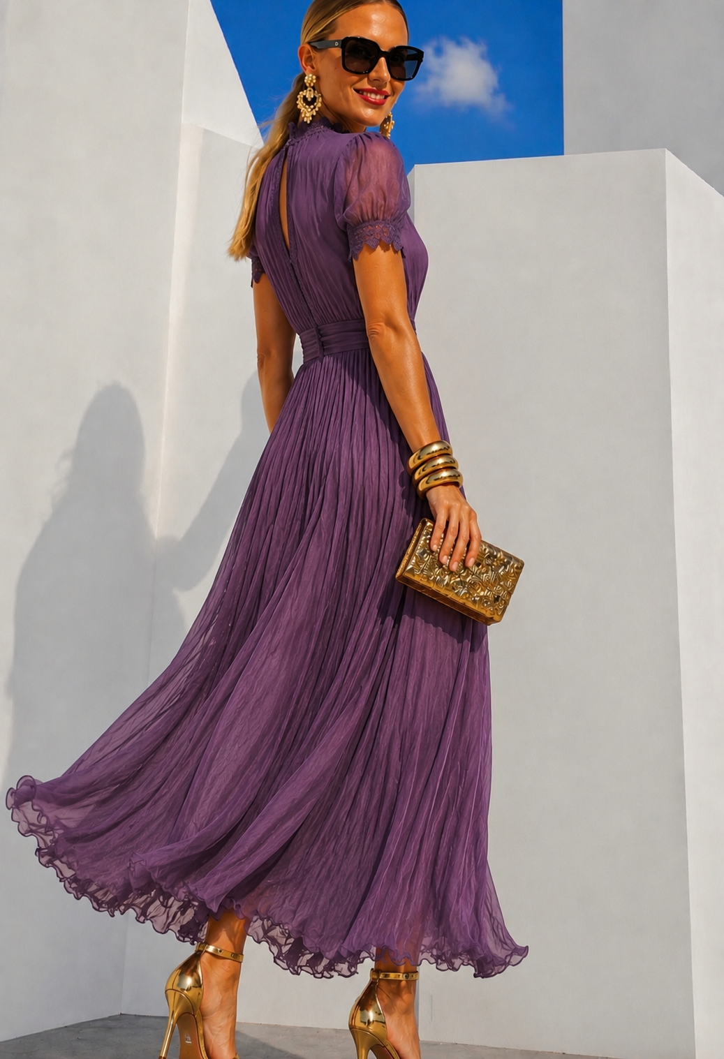Robe Lamberty en chiffon élastique, 4 couleurs tailles (36-48) vidéo