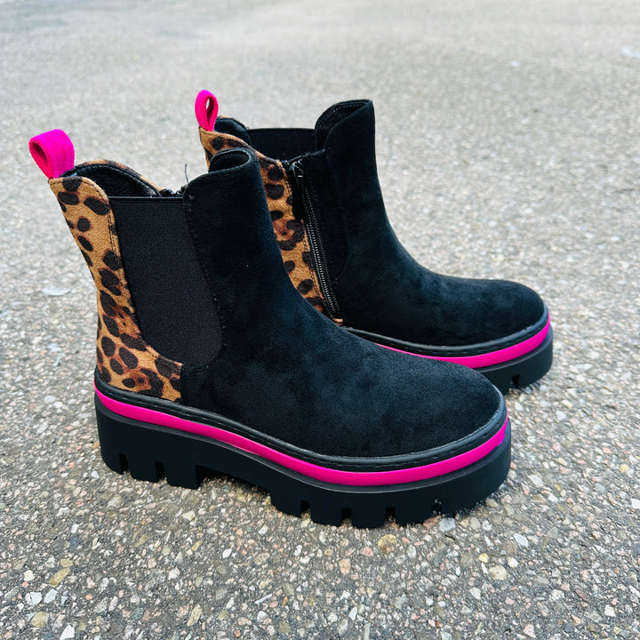 Bottes Fuchsia à Cheville