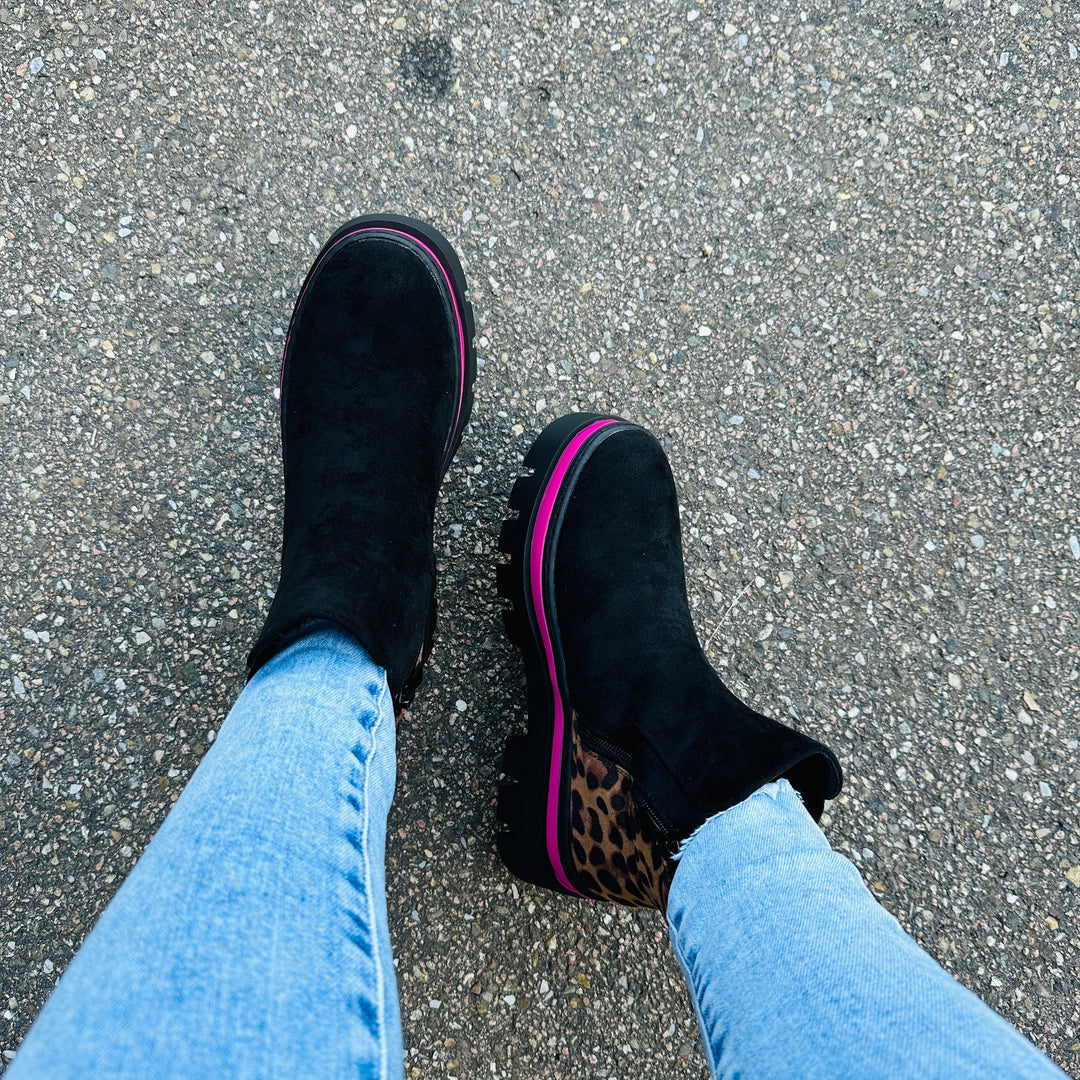 Bottes Fuchsia à Cheville