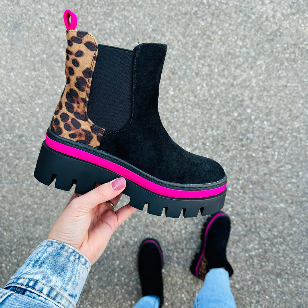 Bottes Fuchsia à Cheville
