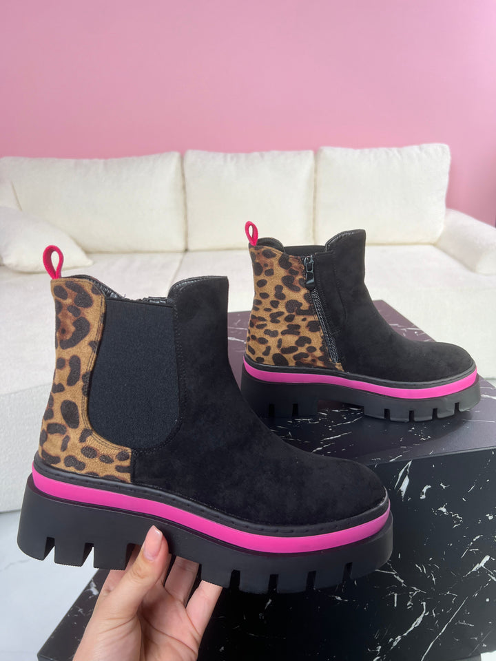 Bottes Fuchsia à Cheville