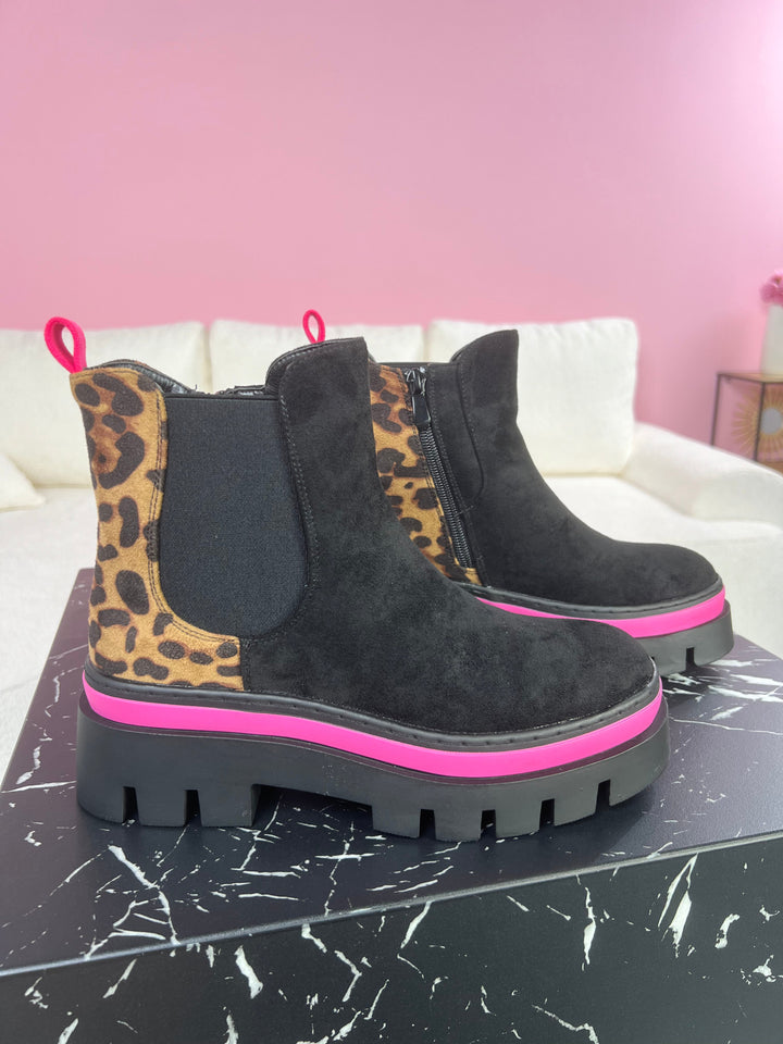 Bottes Fuchsia à Cheville