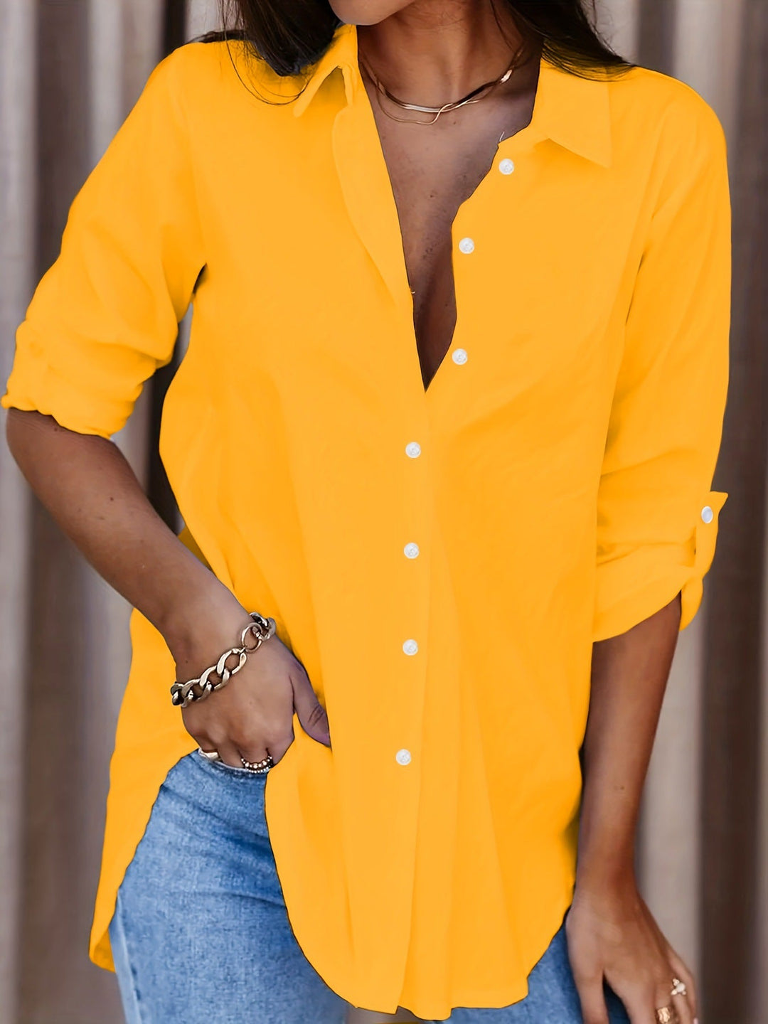 CHEMISE À BOUTONS POUR FEMMES