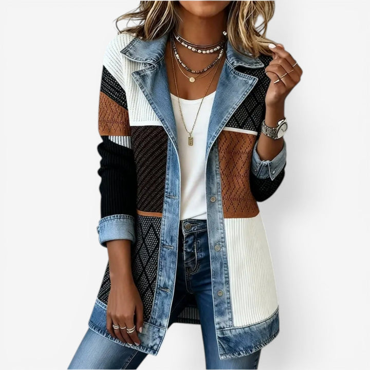 Maëlys | Veste en denim mélangé