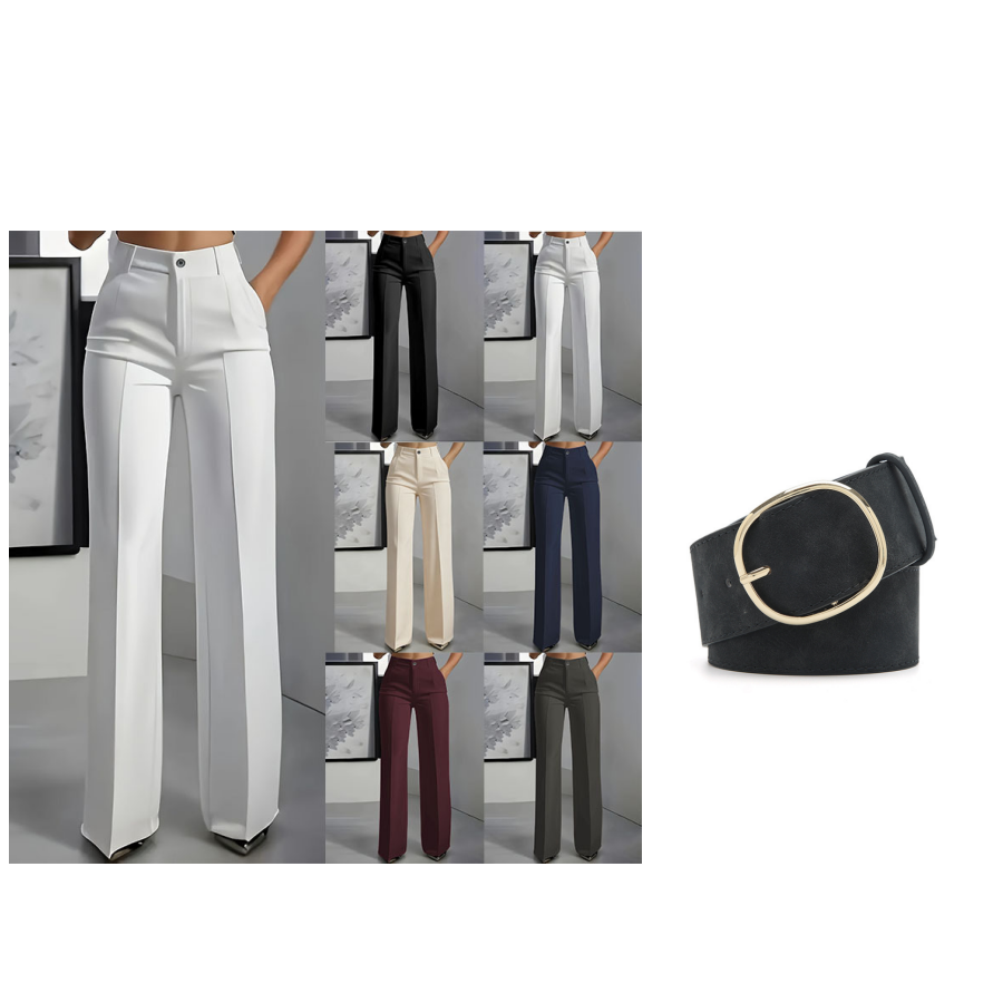 Pantalon de costume pour femmes taille haute