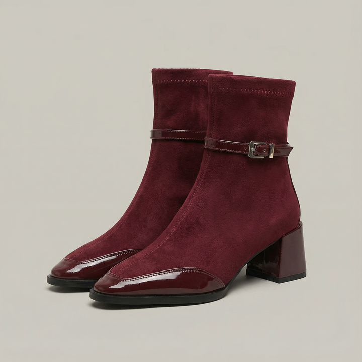 Romany Bottines Élégantes en Éco-Suède avec Talon Moyen