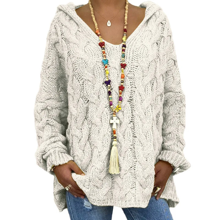 Pulls tricotés à mailles lâches et nœuds torsadés pour femme – Vêtements d'automne-hiver pour femme : sweats à capuche, pulls et manteaux