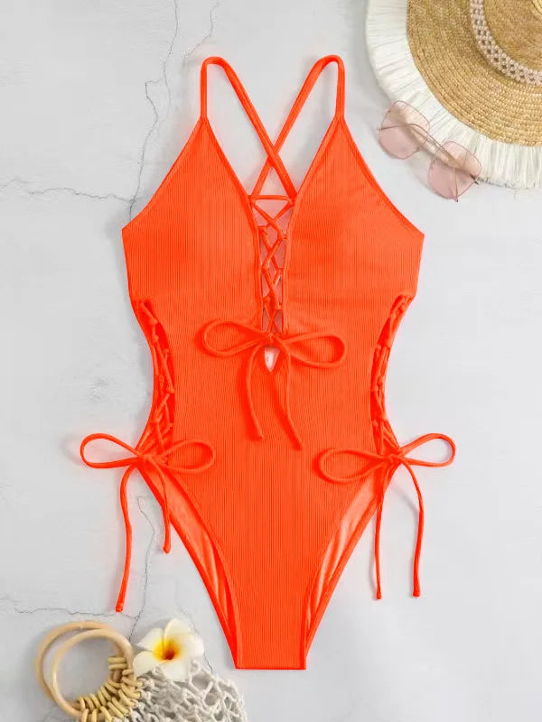 Ensemble tankini à motif floral imprimé  Maillot de bain pour fille : soutien-gorge sans bretelles à bretelles réglables et short de bain à motif floral, bikini à cordon de serrage, ensemble de plage pour femme