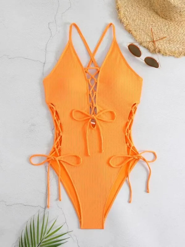 Ensemble tankini à motif floral imprimé  Maillot de bain pour fille : soutien-gorge sans bretelles à bretelles réglables et short de bain à motif floral, bikini à cordon de serrage, ensemble de plage pour femme