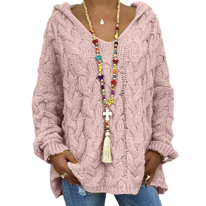 Pulls tricotés à mailles lâches et nœuds torsadés pour femme – Vêtements d'automne-hiver pour femme : sweats à capuche, pulls et manteaux
